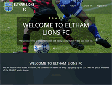 Tablet Screenshot of elthamlionsfc.com